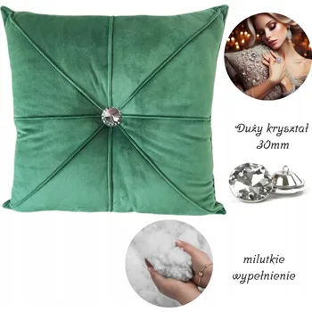 Polštář Polštář Lahvová Zeleň Ozdobná Glamour na pohovku Pohovka 45x45
