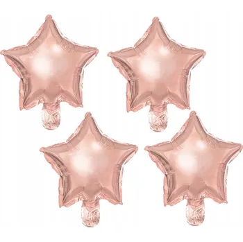Balónek Fóliový balónek HVĚZDA světle růžová 5" 4 ks