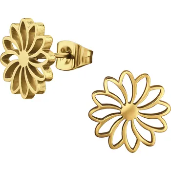 Náušnice Náušnice Květiny gold 3082