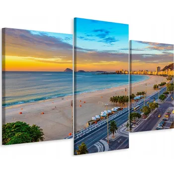 Obraz Obraz 3dílný BRAZÍLIE Oceán Pláž Východ Slunce 60x40