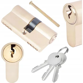 Vložka do dveří Vložka zámku A&B mosaz 35/40 VÁLCOVÁ VLOŽKA DO ZÁMKU 3 KLÍČE