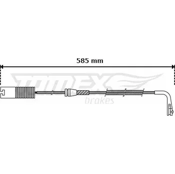 Brzdová destička Výstražný kontakt, opotřebení obložení TOMEX C TX 30-35