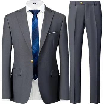 Pánský formální oblek MC120 Velikost: L, Barva (Varianta): Sada 2 ks tmavě šedá