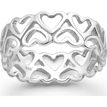 Prsten Prsten Krajkové srdce stříbro 925 Velikost: 8 - 1,8 cm (EU 57 - 58) 2347/8