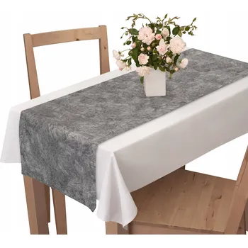 ubrus MINIMALISTICKÝ BĚHOUN NA STŮL 40X250 UBRUS VZHLED KAMENE GRAFITOVÝ