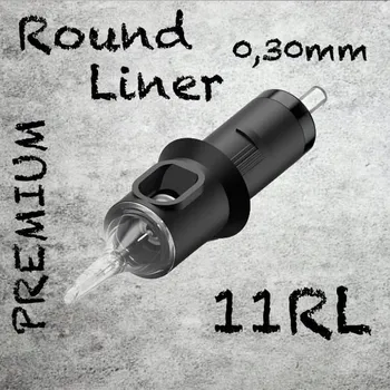 Tetovací jehla 11RL PREMIUM CARTRIDGE 0,30MM ROUND LINER 1KS N3
