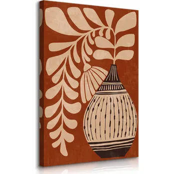 Obraz OBRAZ DO LOŽNICE ZÁTIŠÍ ABSTRAKCE STYL BOHO ROSTLINY 40x60