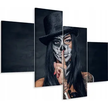 Obraz Obraz Portrét Make-up HALLOWEEN 4 Díly 80x50