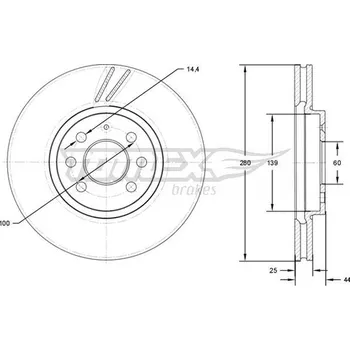 Brzdový kotouč Brzdový kotouč TOMEX TX 71-20