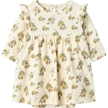 Kojenecké šaty LIL' ATELIER KOJENECKÉ ŠATIČKY LIL' ATELIER, GAVO ENK TURTLEDOVE LEMON Velikost: 68