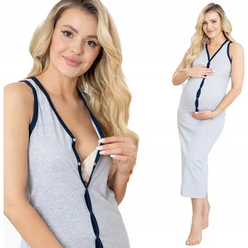 Dámská noční košile DLOUHÁ NOČNÍ KOŠÍLEK DRUKY NA KOJENÍ , VELKÁ L