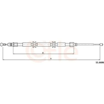 Lanko parkovací brzdy Tažné lanko, parkovací brzda COFLE 92.11.6686