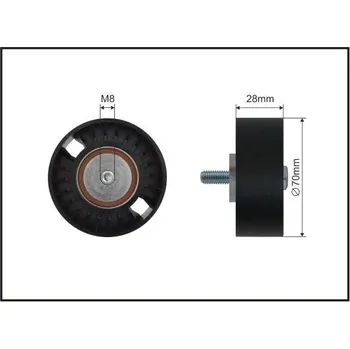 Vratná/vodicí kladka, klínový žebrový řemen CAFFARO 11-09 SC