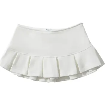 Dámské kraťasy Dámská mini sukně/šortky s nízkým pasem Barva: Béžová, Velikost: S