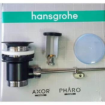 Vodovodní baterie HANSGROHE Automatická odtoková souprava 94139670 - černá matná