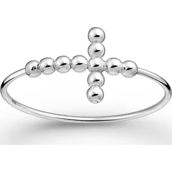 Prsten Prsten Křížek kuličkový stříbro 925 Velikost: 5 - 1,5 cm (EU 49 - 50) 2826/5