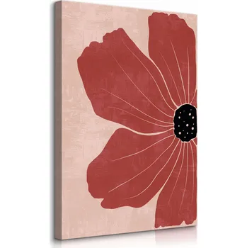 Obraz OBRAZ DO LOŽNICE MÁK KVĚTY PŘÍRODA ROSTLINY STYL BOHO ABSTRAKCE 30x40