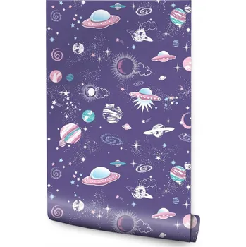 Fototapeta Tapeta vesmír lodě UFO hvězdy do pokoje pro kluka