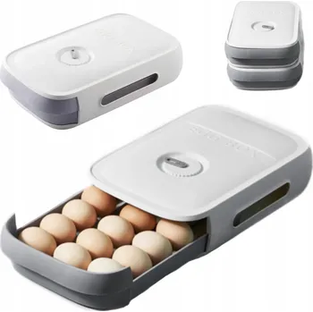 Úložný box Zásobník na vejce KRABIČKA ŠUPLÍK BOX Organizér do lednice na 18-20 vajec