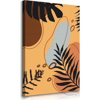 Obraz OBRAZ DO OBÝVÁKU ROSTLINY LISTY MONSTERY PALMY BOHO STYL 30x40