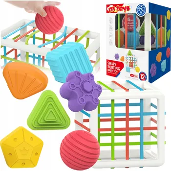 ELASTICKÁ SENZORICKÁ KOSTKA - TŘÍDIČ TVARŮ