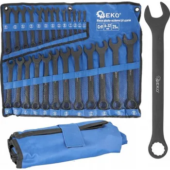 Klíč Očkoploché klíče CrV Černé 6-32mm 25ks Sada v látkovém pouzdře