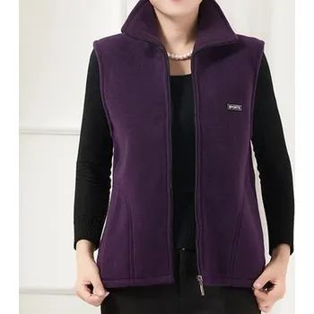 Dámská fleecová vesta Barva: Fialová, Velikost: 4XL