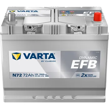 Auto-moto 572501 VARTA DYNAMIC EFB N72 12V 72Ah 760A