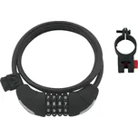 Zámek F LUX spirálový kódový 120cm/8mm+držák, črn.