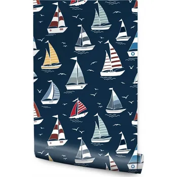 Fototapeta Tapeta pro mládež Barevné LODĚ Plachetnice Moře