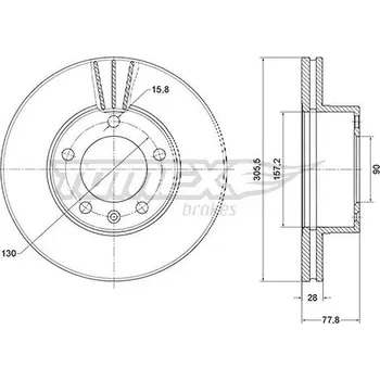 Brzdový kotouč Brzdový kotouč TOMEX C TX 70-91