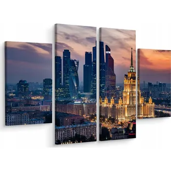 Obraz Čtyřdílný obraz Moskva Město 3D efekt 120x90