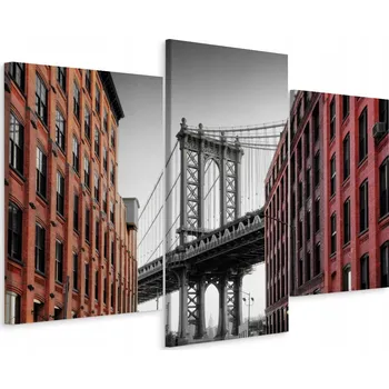 Obraz Obraz třídílný Manhattan bridge Dekor 3D 120x80