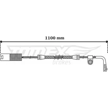 Brzdová destička Výstražný kontakt, opotřebení obložení TOMEX C TX 30-44