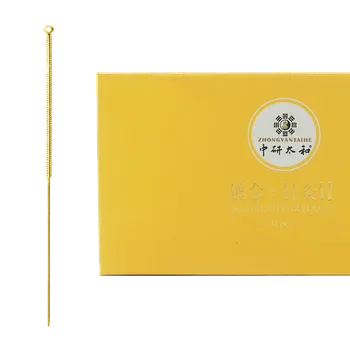 Zlaté akupunkturní jehly 0,25 x 40 mm - 20ks - se zaváděcí trubičkou