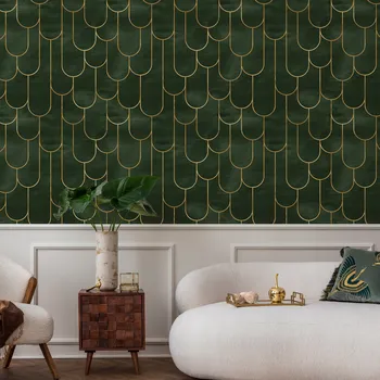 Fototapeta Tapeta na zeď Zelená Geometrická Art Deco