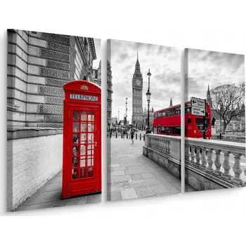 Obraz Obraz tryptych UK Autobus Big Ben Dekor 3D 60x40