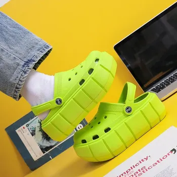 Dámské sandále Dámské crocsky s detaily Velikost: 36-37, Barva (Varianta): Zelená