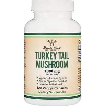 Fitness strava Double Wood Supplements Turkey Tail Mushroom 120 kapslí