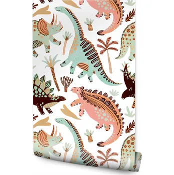 Fototapeta Tapeta pro děti - Roztomilí dinosauři /283860222