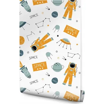 Fototapeta Tapeta do dětského pokoje vesmír astronaut planeta