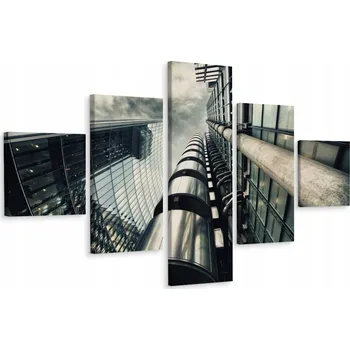Obraz Vícedílný obraz Mrakodrapy ARCHITEKTURA 3D 250x150 cm