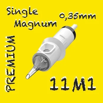 Tetovací jehla 11M1 PREMIUM CARTRIDGE 0,35MM SINGLE MAGNUM 1KS N2 TETOVACÍ JEHLY