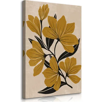 Obraz VELKÝ OBRAZ DIVOKÉ KVĚTY STYL BOHO ZÁTIŠÍ ABSTRAKCE 60x90