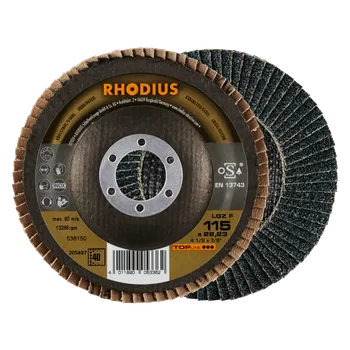 Brusný kotouč RHODIUS Lamelový brusný kotouč LGZ F 115 x 22,23 P40 TOPline