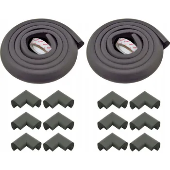 Obraz OCHRANNÁ pěnová PÁSKA na hrany rohy 400 cm L-PROFIL silná + 12 rohů, černá