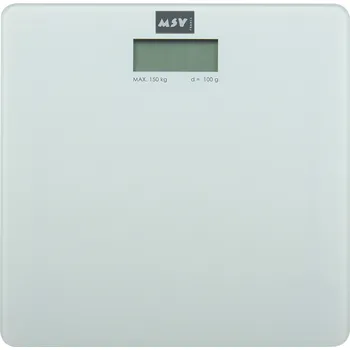 Osobní váha MSV osobní váha VITAL, bílá, sklo, 30 x 30 cm
