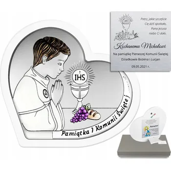 Obraz Stříbrný obrázek Beltrami k prvnímu svaté přijímání 13,8x12 cm