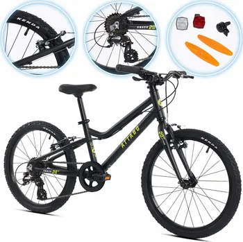 Dětské kolo Dětské kolo ATTABO KNACK 20" černé, lehké, hliníkový rám, Shimano