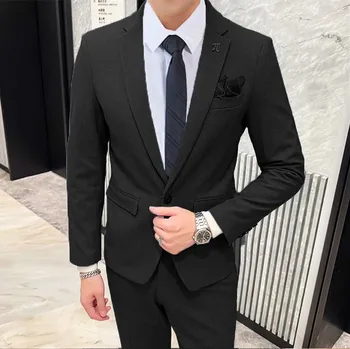 Pánský oblek Pánský oblek business MC115 Velikost: XL, Barva (Varianta): Sada 2 ks černá